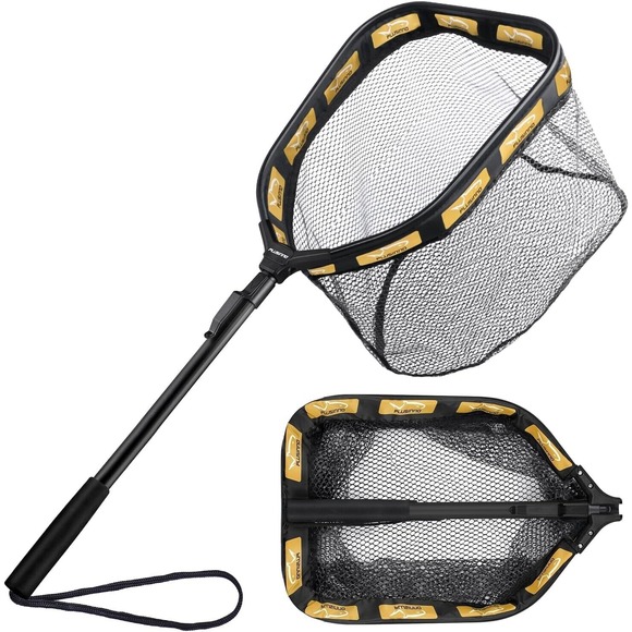 Plusinno Floating Fishing Net for Steelhead, Salmon, Fly, Kayak, Bass, Trout Net - Picture 1 of 12